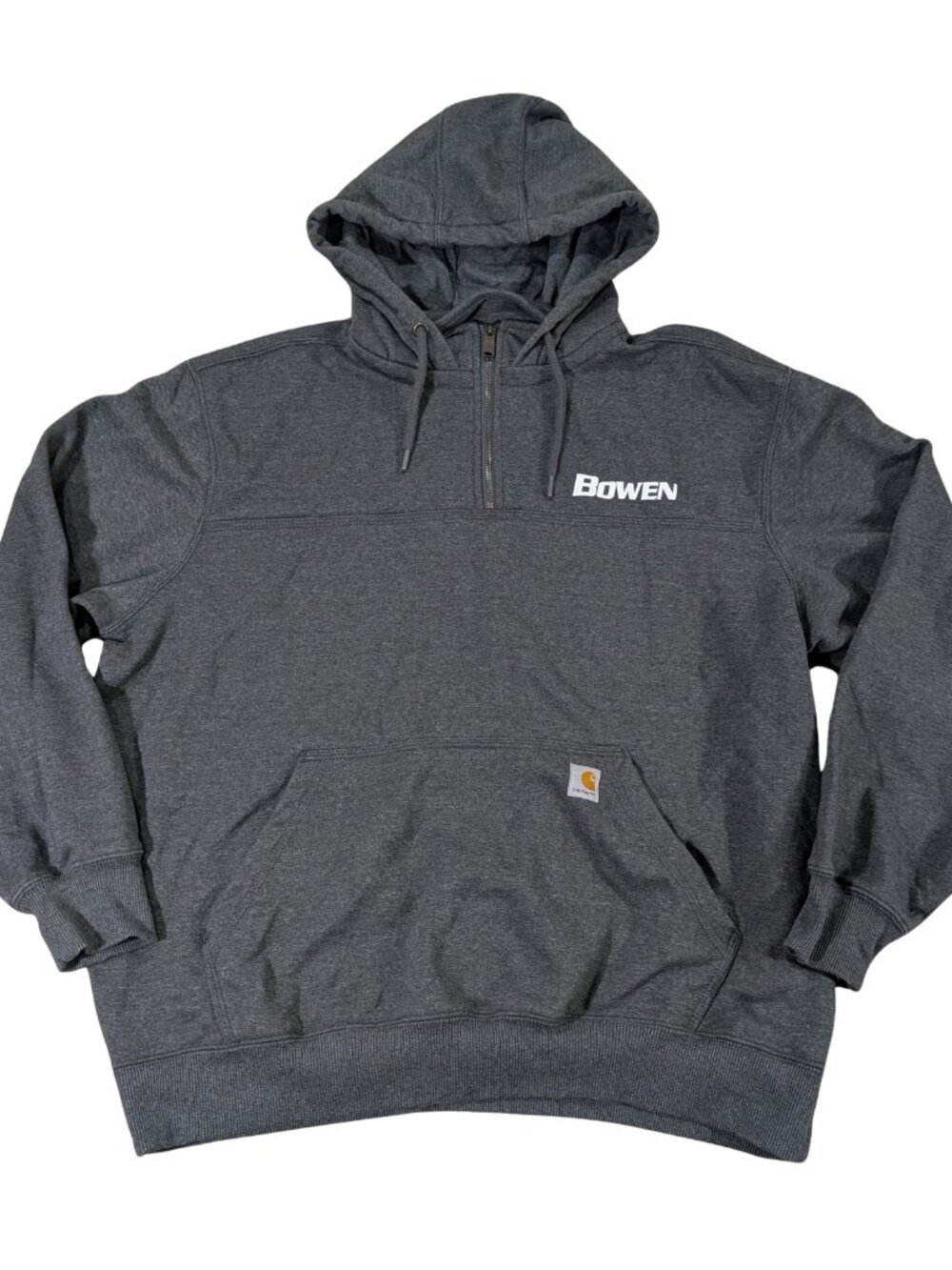 Carhartt Rain Defender Quarter Zip Hoodie Mens 2XL Gray Workwear Bowen